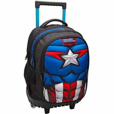 Captain America Σχολική Τσάντα Τρόλεϊ Δημοτικού Πολύχρωμη 