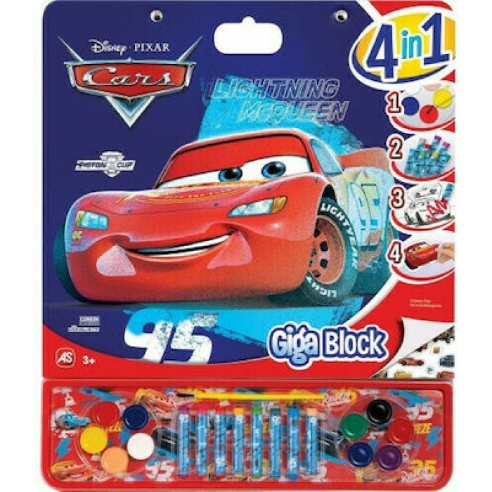 Ζωγραφική Giga Block Disney Cars 4 Σε 1 