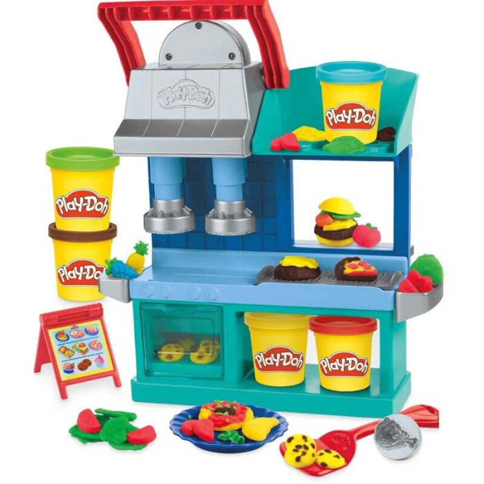 Hasbro Play-Doh Πλαστελίνη - Παιχνίδι Kitchen Creations Busy Chef's Restaurant για 3+ Ετών, 5τμχ