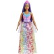 Κούκλα Barbie Dreamtopia Princess Curvy, Purple Hair
