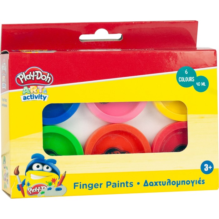 Gim Play-Doh Σετ Δακτυλομπογιές 40ml 6τμχ