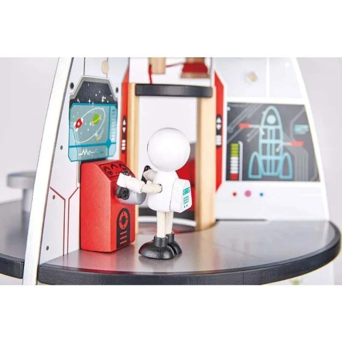 Hape Early Explorer Ξύλινο Διαστημόπλοιο Four-Stage Rocket Ship