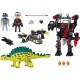 Playmobil Dino Rise Αγκυλόσαυρος με Μαχητή εναντίον Ρομπότ για 5-10 ετών