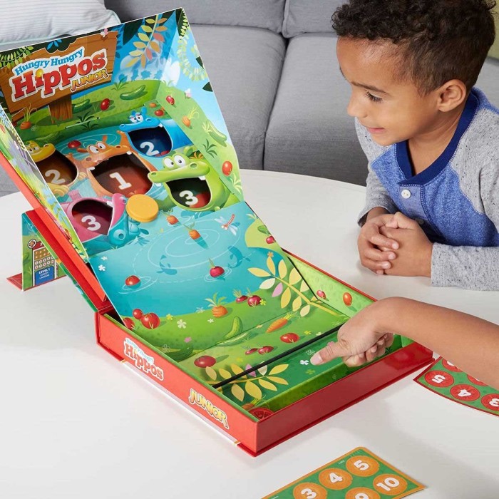 Hasbro Επιτραπέζιο Παιχνίδι Hungry Hungry Hippos Junior για 2-4 Παίκτες 3+ Ετών