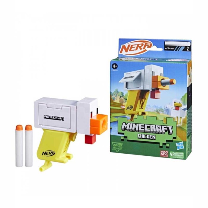 Nerf Εκτοξευτής Microshots Chicken Minecraft για 8+ Ετών