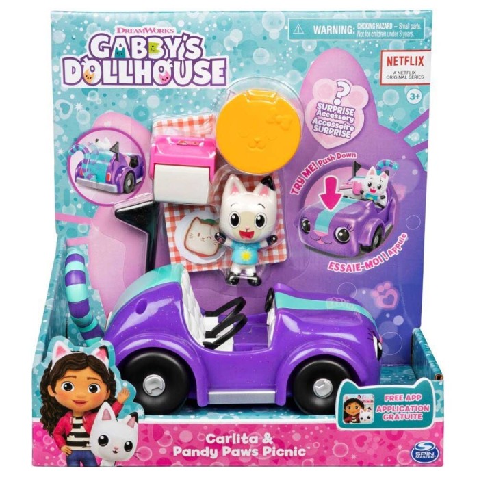 Spin Master Παιχνίδι Μινιατούρα Gabby´s Dollhouse Carlita & Pandy Paws Picnic για 3+ Ετών