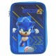 Gim Sonic Κασετίνα Γεμάτη με 2 Θήκες σε Μπλε χρώμα 1τμχ