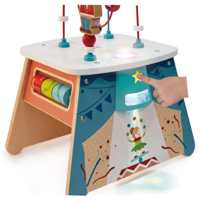 Hape Learning Ξύλινος Κύβος Δραστηριοτήτων Light - Up Circus