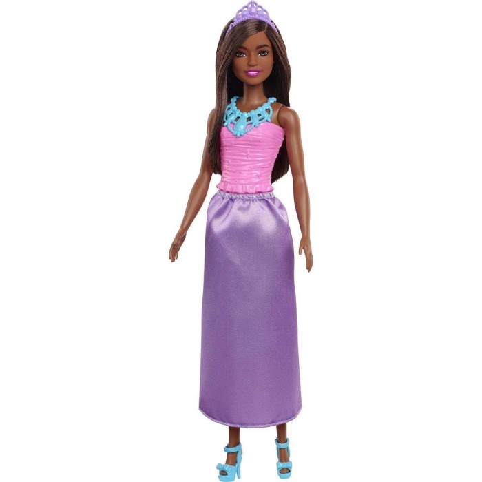 Barbie Κούκλα Purple Dress Dark Skin Doll για 3+ Ετών