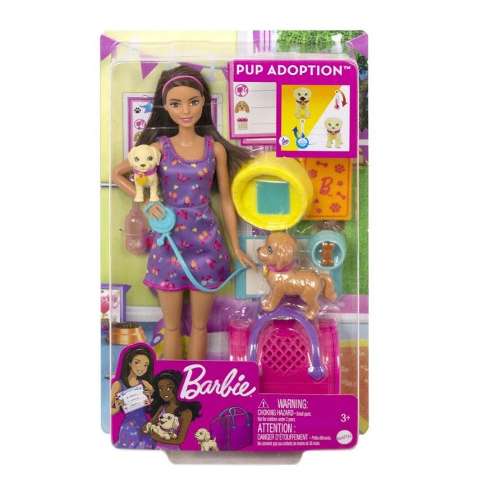 Barbie Κούκλα Pup Adoption για 3+ Ετών