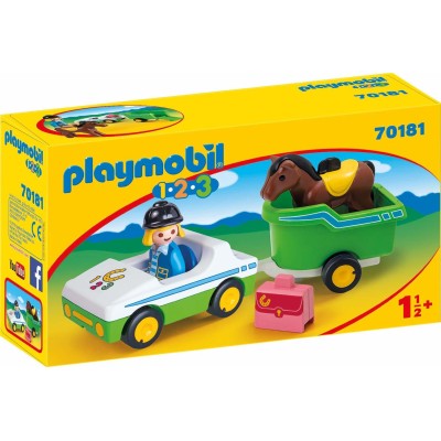 Playmobil 123 Car With Horse Trailer για 1.5+ ετών