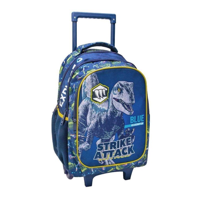 Must Jurassic Strike Attack Σχολική Τσάντα Τρόλεϊ σε Μπλε χρώμα Μ34 x Π20 x Υ45εκ
