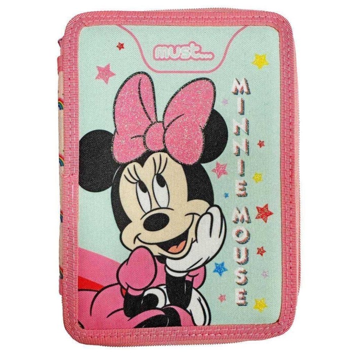 Must Disney Minnie Mοuse Κασετίνα Γεμάτη με 2 Θήκες σε Ροζ χρώμα 