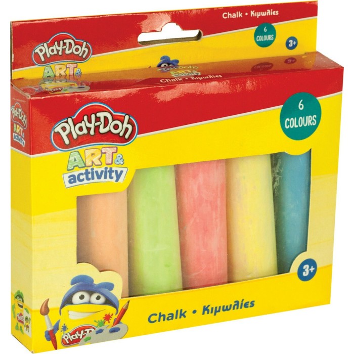 Gim Play-Doh Σετ 6 Χρωματιστές Κιμωλίες