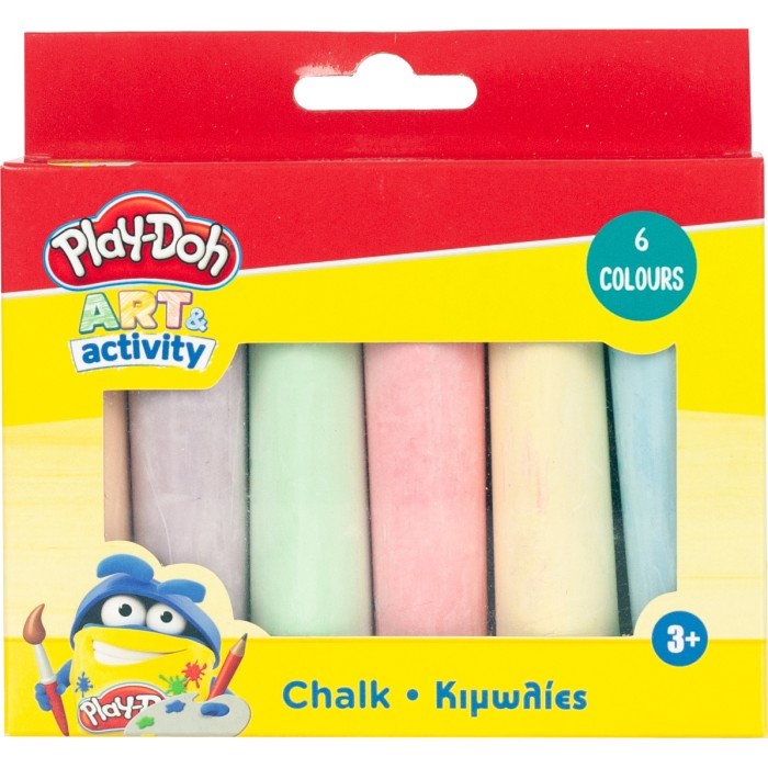 Gim Play-Doh Σετ 6 Χρωματιστές Κιμωλίες