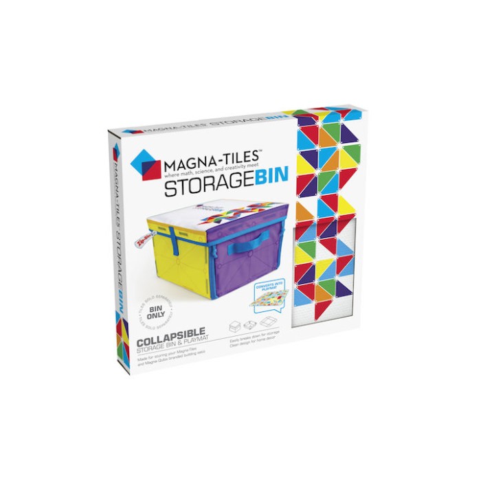Magna-Tiles Πτυσσόμενο Παιδικό Κουτί Αποθήκευσης από Ύφασμα Πολύχρωμο