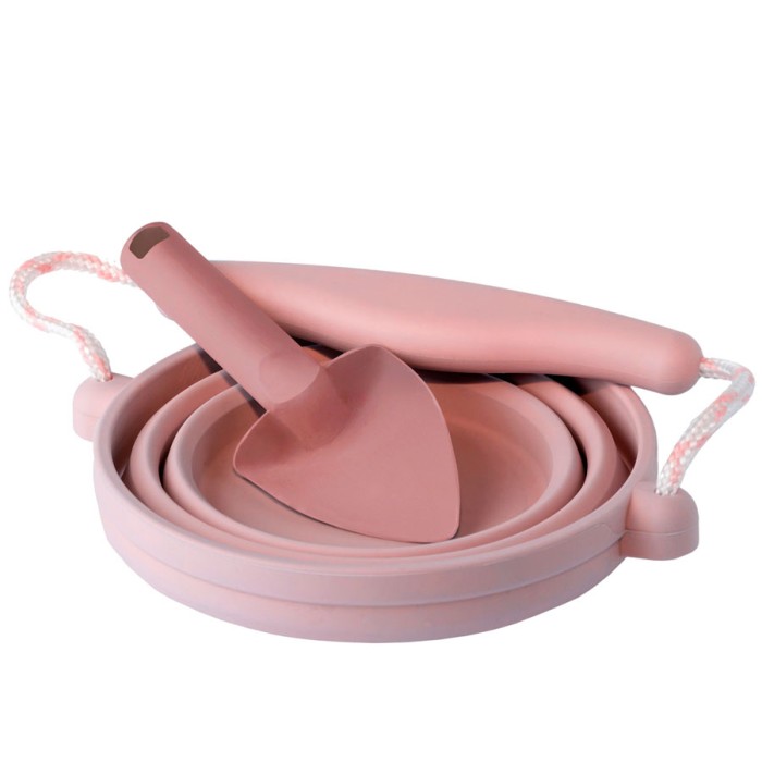Πτυσσόμενο κουβαδάκι με φτυαράκι ''Dusty Rose''