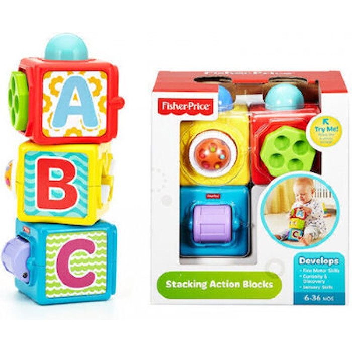 Fisher Price Stacking Action Blocks για 6+ Μηνών
