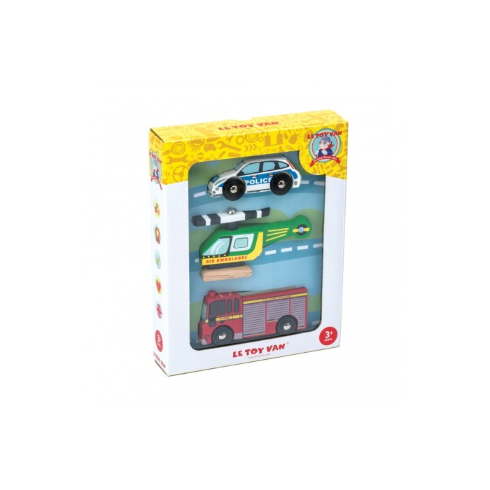 Le Toy Van -Emergency Vehicles Set- Οχήματα Πρώτων Βοηθειών 