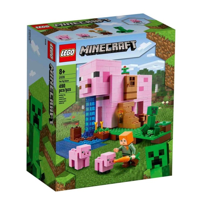 Lego Minecraft: The Pig House Building Set With Alex And Creeper για 8+ ετών