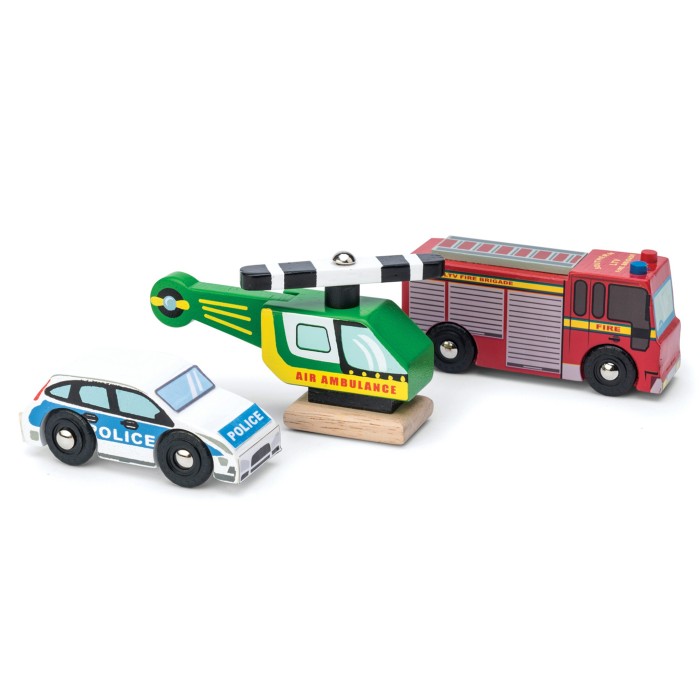 Le Toy Van -Emergency Vehicles Set- Οχήματα Πρώτων Βοηθειών 