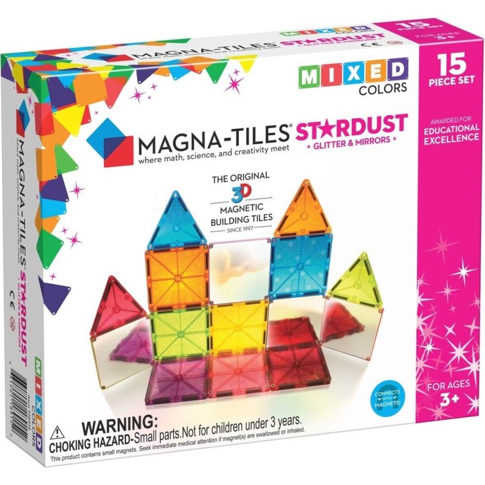 Magna-Tiles Μαγνητικό Παιχνίδι Mixed Colors Stardust για 3+ Ετών