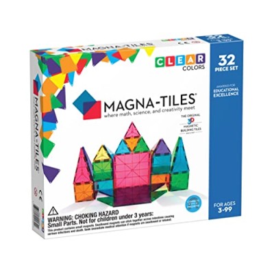 Magna-Tiles Μαγνητικό Παιχνίδι Μαγνητικά Πλακίδια Clear Colors για 3+ Ετών