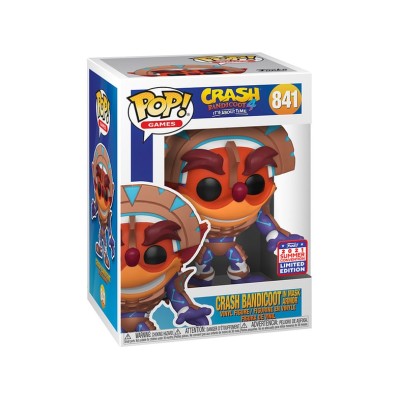 Funko POP Crash Bandicoot - Crash in Mask Armor (Metallic) Figure ( Exclusive)