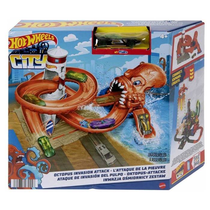 Mattel Πίστα Hot Wheels Octopus Invasion Flex Attack για 4+ Ετών