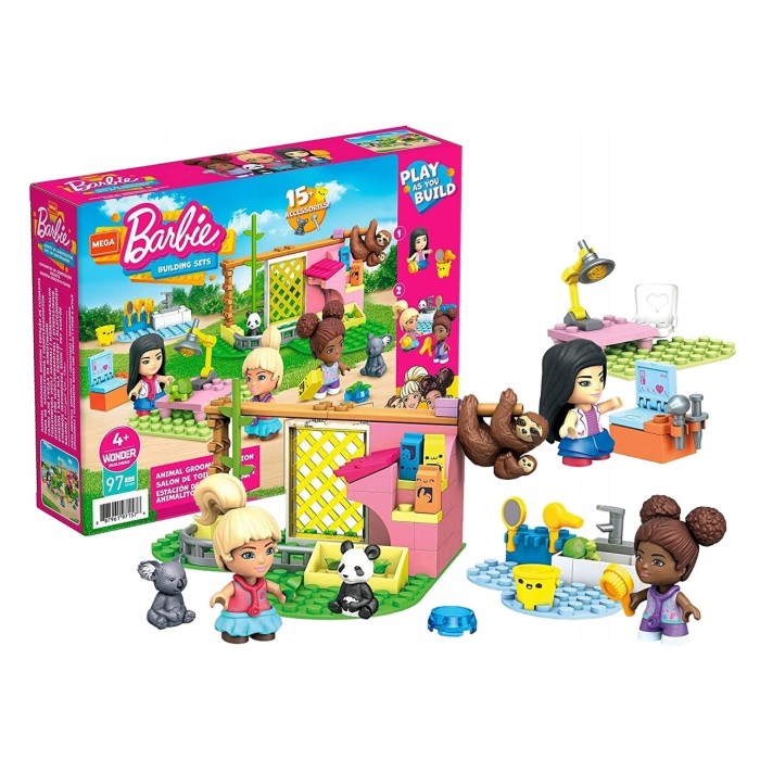 Mega Bloks Τουβλάκια Barbie Ιατρείο για Ζωάκια για 4+ Ετών 97τμχ