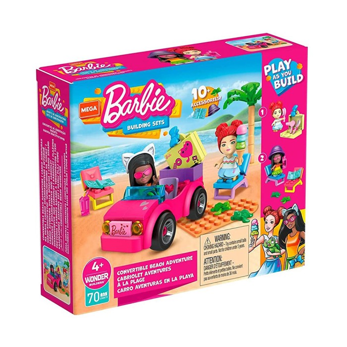 Mega Bloks Τουβλάκια Barbie Cabriolet Adventures για 4+ Ετών 76τμχ