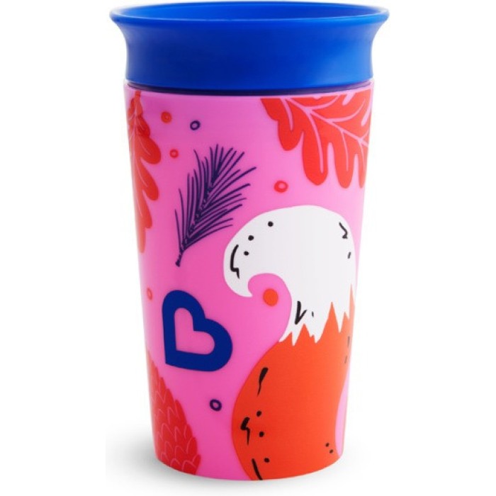 Munchkin Παιδικό Ποτηράκι "Miracle 360° Wildlove Sippy" από Πλαστικό Μπλε 266ml