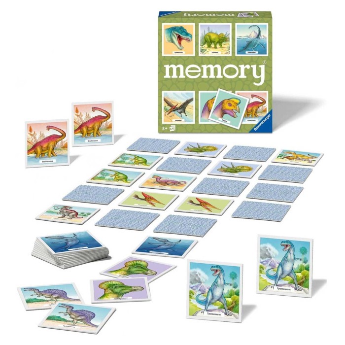Επιτραπέζιο Παιχνίδι Memory Δεινόσαυροι για 1+ Παίκτες 3+ Ετών