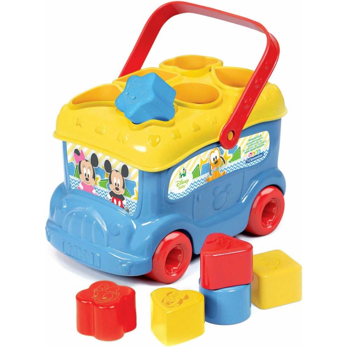 Baby Clementoni Baby Λεωφορειάκι με Σχήματα Mickey για 9+ Μηνών