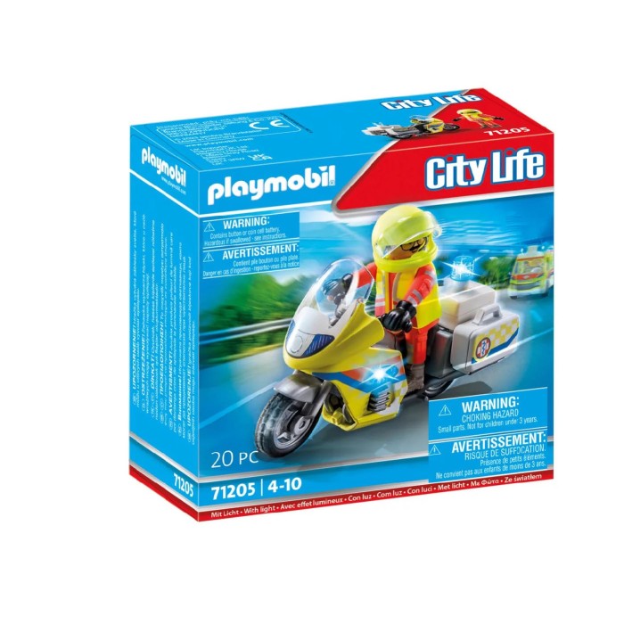 Playmobil City Life Διασώστης με Μοτοσικλέτα για 4-10 ετών