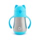 Munchkin Παιδικό Θερμός με Καλαμάκι 237ml Stainless Steel  Blue 