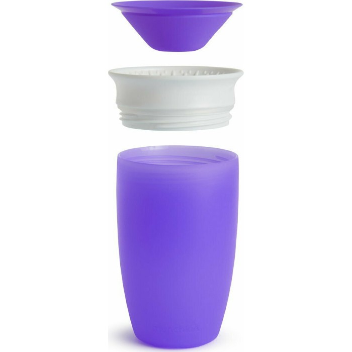 Munchkin Παιδικό Ποτηράκι "Miracle 360°" από Πλαστικό Μωβ 296ml