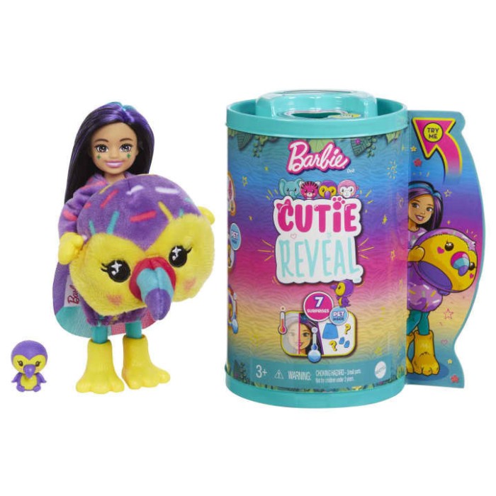 Κούκλα Barbie Cutie Reveal Παπαγαλάκι για 3+ Ετών