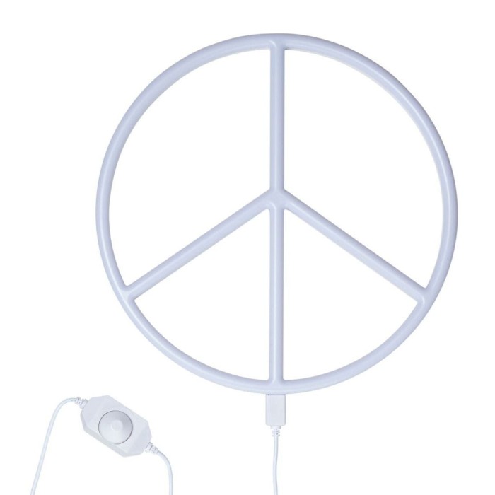 Φωτιστικό Neon "Peace" Λευκό A little lovely company