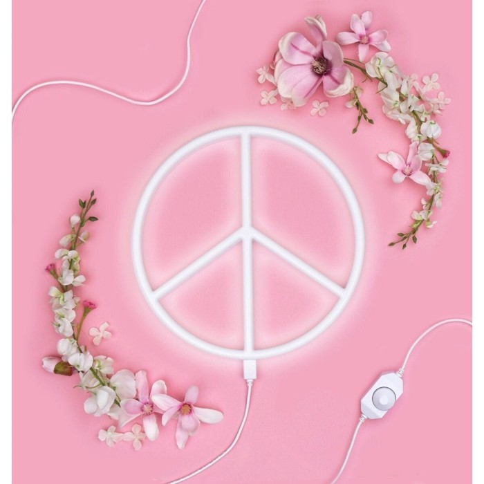 Φωτιστικό Neon "Peace" Λευκό A little lovely company