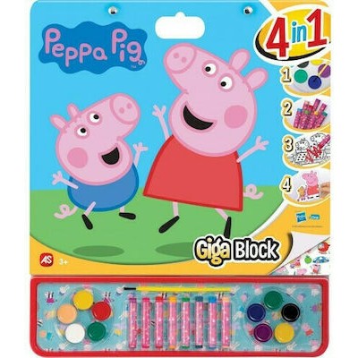  Ζωγραφική Giga Block Peppa Pig 4 Σε 1