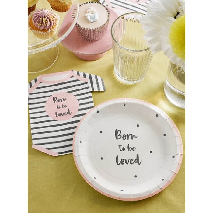 Talking tables Πιάτο Γλυκού Born to be loved Ροζ