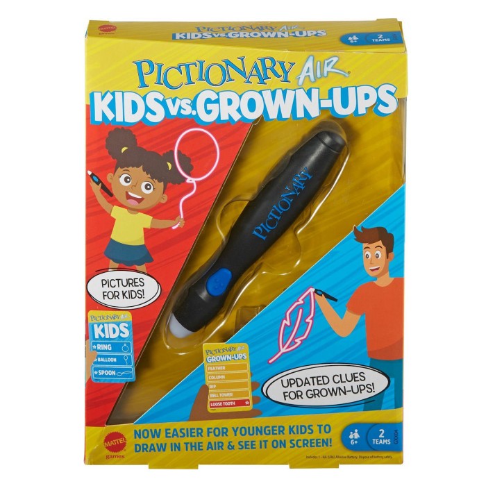 Mattel Επιτραπέζιο Παιχνίδι Pictionary Air Kids vs Grown-Ups για 2+ Παίκτες 6+ Ετών
