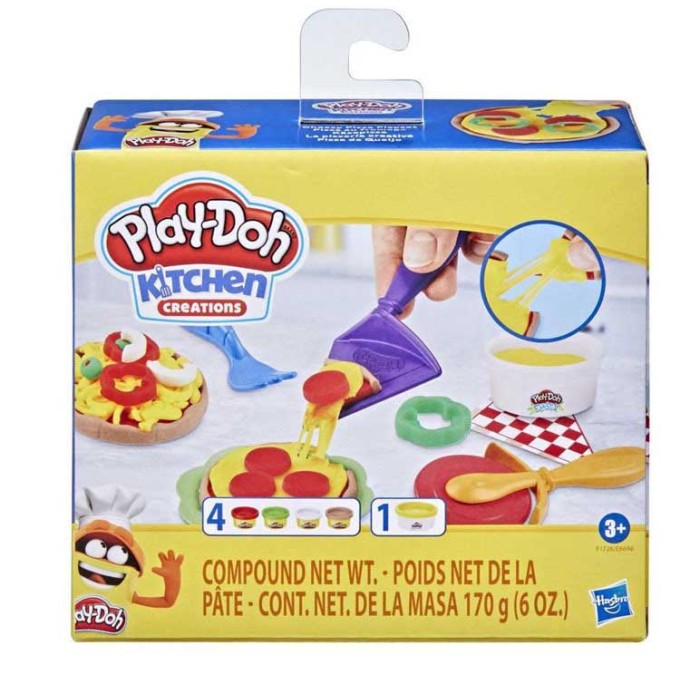 Hasbro Play-Doh Πλαστελίνη - Παιχνίδι Cheesy Pizza για 3+ Ετών, 5τμχ