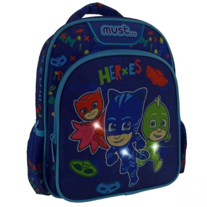 Must Pj Masks Heros Σχολική Τσάντα Πλάτης Νηπιαγωγείου σε Μπλε χρώμα