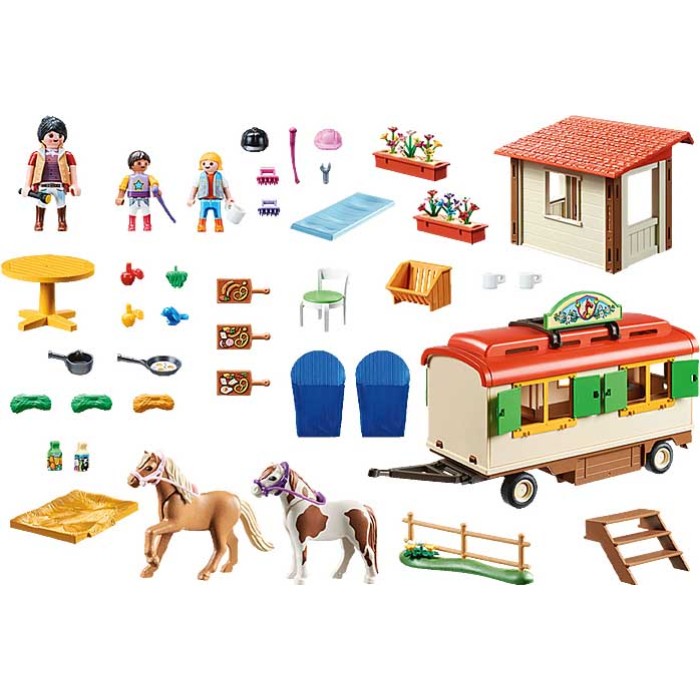 Playmobil Country Pony Shelter with Mobile Home για 4-10 ετών
