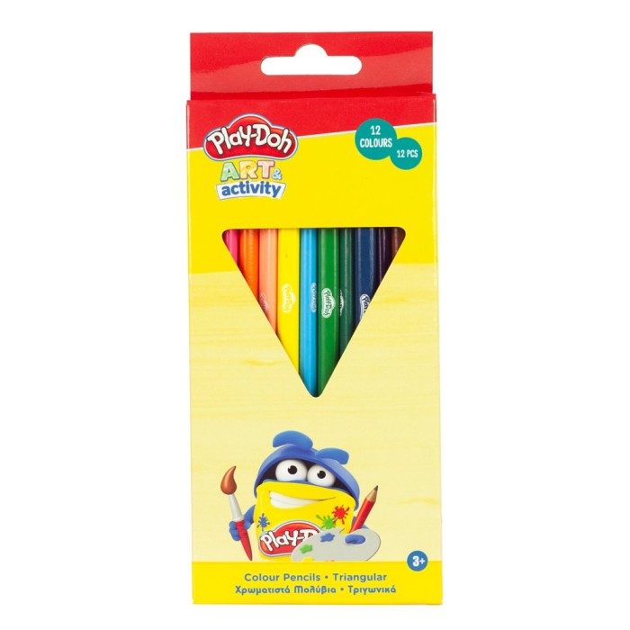 Gim Play-Doh Σετ Ξυλομπογιές Τριγωνικές 12τμχ