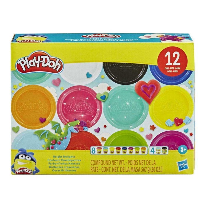 Play-Doh 8 Βαζάκια Πλαστελίνης Bright Delights Multicolor Pack για 3+ Ετών