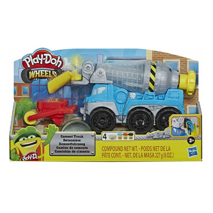 Hasbro Play-Doh Πλαστελίνη - Παιχνίδι Cement Truck για 3+ Ετών, 4τμχ