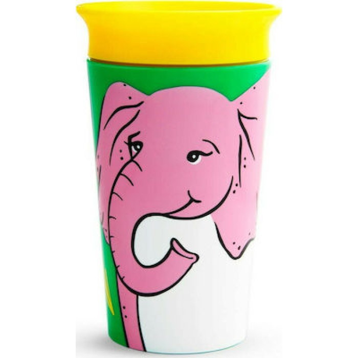 Munchkin Παιδικό Ποτηράκι "Miracle 360° Wildlove Sippy" από Πλαστικό Ροζ 266ml 